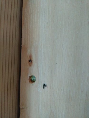 構造用合板、釘のめり込み、耐震性能の低下
